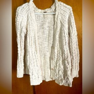 Cream colored cardigan size medium